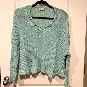 Altard State S/M light blue cropped sweater